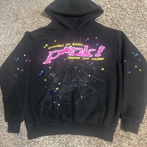 Black and pink spider hoodie size small 100% authentic ✅